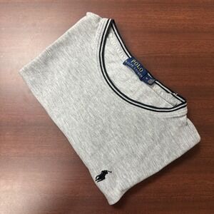 Polo Ralph Lauren Shirt Youth M Cotton Crew Neck Casual Boys Preppy FLAW